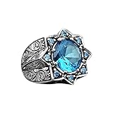 Gravierter Vintage-Ring für Männer und Frauen Modeschmuck Beliebte Accessoires Hast Du Ringe (Silver, 12)