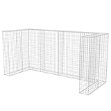 vidaXL Gabione Mülltonnenbox für 3 Tonnen U-förmig Stahl 250x100x120cm Müllbox