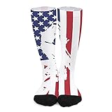 230 Socken Für Damen Dirt Bike Motocross Supercross Usa Flagge Herrensocken Komfortbund Kleid Socken Atmungsaktiv Trekkingsocken Für Outdoor, Geschenke, Sport