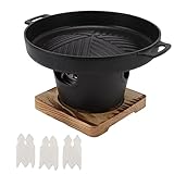 Arbeitsplatten-BBQ-Grill, Mini-Hibachi-Grill aus Gusseisen, tragbarer, rauchfreier, abnehmbarer Konro Yakiniku-Standgrill für Camping-Picknick zu Hause(HN-BBQ18D)