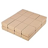 Cusstally 24 Stück Geschenkboxen aus Kraftpapier, kleine Schmuckbox aus Kraftpapier, handgefertigt, aus Karton, Geschenkverpackung, Hochzeitsdeko, 24 Stück