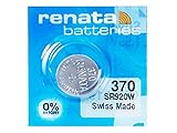 1 x Renata 370 Swiss Made Lithium Knopfzelle SR920SW