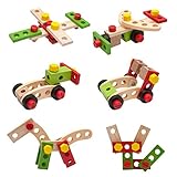 ibasenice 1 Packung Holzwerkzeug-Set für Kinder Holz-Werkzeugkasten-Set Holz-Projekt-Werkbank & Konstruktions-Set Spielzeug mit Werkzeugkasten-Demontage-Spielzeug für Kinder