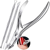 Professionelle Nagelhautschere und Nagelhautzange Set - Hochwertige Nagelhaut Entfernung mit Cuticle Scissors, sorgt für präzises, scharfes Trimmen und einen sauberen Schnitt