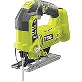 RYOBI 18 V ONE+ Akku-Stichsäge R18JS-0 (max. Schnitttiefe Holz: 101mm, Hublänge 25mm, stufenlose Hubzahlregulierung, werkzeugloser Sägeblattwechsel, inkl. Stichsägeblatt,o. Akku & Ladegerätim Karton)