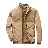 Jacke mit Reißverschluss und Strickjacke mit einfacher Tarntasche für Herren Arbeitsjacke, gelb, XXXL