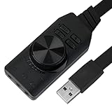 Whisverse USB Soundkartenadapter 7.1 Kanal 3,5 Mm Audioschnittstelle USB2.0 Mikrofon Headset Universal Computerspiel Soundkarte