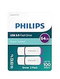 Philips Snow USB-Speicherstick 64 GB, USB 3.0, 2er-Pack, Violett