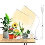 SUWITU Pflanzenlampe LED Vollspektrum, Pflanzenlicht, 96 LEDs Pflanzenleuchte mit Zeitschaltuhr Wachstumslampe 10 Arten von Helligkeit 3 Lichter Modi 360°Einstellbar Grow Lampe für Zimmerpflanzen