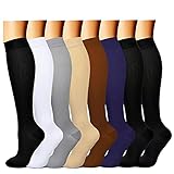 GADXE Strümpfe Hochzeit Damen Freizeit Outdoor Mischfarbe 8 Paar Anzug Sportstrümpfe Drucksocken Stützstrümpfe 70 Den (Camouflage, L)