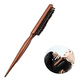 Teasing Hair Brush Boar Bristle Hair Brush Tail Comb Professional Salon Comb for Long, Thick, Curly, Wavy, Dry or Damaged Hair, Reduces Hair Breakage