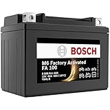 BOSCH Motorradbatterie YB4L-B 4Ah 50A Gel Technologie zyklenfeste Starterbatterie, lagerfähig, wartungsfrei, Schwarz