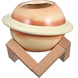 OUNONA Keramik Blumentopf Planet Vase Pflanztopf Sukkulenten Kaktus Töpfe Kerzenhalter Mit Holz Ständer Kräutertopf Bonsai Dekovase Keramikvase für Zuhause Wohnkultur Tischdeko