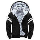 Herren Sweatjacke Gefüttert Rundhals Streetwear Ohne Kapuze Sweatshirts Kapuzenpullover Freizeit Classic Sweatshirt Langarmshirt Pullover Gefüttert Outdoorjacke Outwear Softshell Bequemes Winterjacke