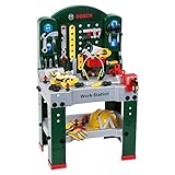 Theo Klein 8513 Bosch Work-Station, mit Auto und schutzzubehör (Mail-Order), Mulitcolor[Exklusiv bei Amazon]