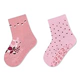 Sterntaler Baby-Mädchen ABS-Söckchen DP Rehkitz+Tupfen Hausschuh-Socken, Rosa, 18