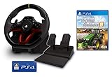 PS4 PS5 Lenkrad und Pedale [Neues Modell] Wireless Kabelloses Offiziell Sony lizensiert + Farming Simulator 19 PS4 / Landwirtschafts Simulator 19 PS4