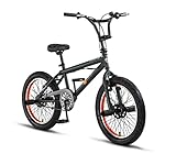 Licorne Bike Jump Plus Premium BMX 360° Rotor-System, 4 Stahl Pegs, Kettenschutz, Freilauf (Oliv, Freestyle-Fatbike)