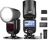 NEEWER Z1-C TTL-Rundkopfblitz Speedlite für Canon DSLR-Kameras,76 Ws 2,4G 1/8000s HSS, 10-stufige LED-Einstelllampe, 2600mAh Li-Ionen-Akku, 480 Aufnahmen mit voller Leistung, Recycling in 1,5s Blitz