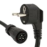 EU 220 V AC Kabel, 3 x 1,5 mm² Solarkabel, 3 m/10 ft AC Netzkabel, Solar Photovoltaik Wechselrichter Zubehör für WVC 600/700/1200/1400/1600W Micro Grid Tie Inverter