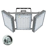 STASUN LED Außenstrahler mit Tageslichtsensor, 300W LED Flutlicht, 27000 Lumen, Superhell LED Fluter, IP66 Wasserfest, 5000 K Tageslicht,mit 3 verstellbaren Köpfen für Garten, Garage