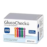 GlucoCheck Universal-Lanzetten von aktivmed für alle gängigen Stechhilfen zur schmerzarmen Blutentnahme für Diabetiker, 200 Stück