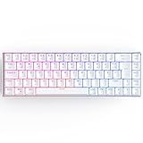 CIY X79-DE Layout 2.4Ghz Kabellose/Bluetooth/Verkabelte 65% Mechanische Tastatur, 69 Tasten kompakte RGB Tastatur, Hot Swappable Rote Schalter Gaming Tastatur mit Software für Windows/Mac/Android