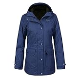 rhythm of the rain Steppjacke Damen übergangsjacke Winterjacke Softshelljacke Wasserdicht Atmungsaktiv Warm Gefüttert Funktionsjacke