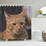 Lustige niedliche Katzen und Hunde 3D-bedruckter Stoff Duschvorhang Badezimmer wasserdichte Polyester-Duschwand Home Decor S.8 150x180cm