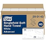 Tork weiche Zickzack-Handtücher Weiß H3, Advanced-Qualität, kosteneffizient, 15 × 250 Tücher, 290143