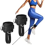 wocpvm Fitness-Knöchelriemen Verstellbare Ankle Straps Fitness fußschlaufen kabelzug, für Gym Workouts Beintraining 1 Paar