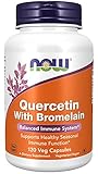 Now Foods, Quercetin mit Bromelain, 120 vegane Kapseln, Laborgeprüft, Bioflavonoid, Glutenfrei, Sojafrei, Vegetarisch