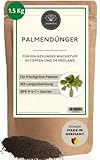 Bio Palmendünger Langzeit 1.5 Kg Granulat - 100% Langzeitdünger - Palmendünger Hanfpalme - Freilandpalmendünger für draußen und im Garten - Dünger für Palmen - Palmen Dünger