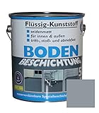 Flüssig Kunststoff 5L Bodenbeschichtung 50m² Betonfarbe Beton Beschichtung (Silbergrau)