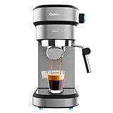 Cecotec Express Cafelizzia 890 Gray Espressos und Cappuccino, 1350 W, Thermoblock-System, 20 Bar, Auto-Modus für 1-2 Kaffee, Dampfgarer, Fassungsvermögen 1,2 Liter