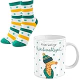 Tasse-Socken-Set Motiv Weihnachtszeit