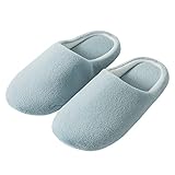 IQYU Slippers Sommer Badelatschen Hausschuhe Damen Herren Damen Pantoffeln Bequem House Schlappen Hausschuhe Damen Geschlossen Fell Damen Elegante Outdoor Pantoletten