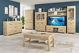 OKL modernes Sideboard Mona 152,4cm Kommode für Wohnzimmer und Schlafzimmer Zimmerschrank Anrichte Eiche