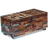 Hommdiy Mangoholz Massiv Couchtisch Holztruhe Beistelltisch Kiste Truhe Tisch