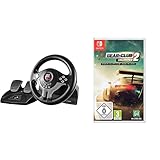 Superdrive - Rennlenkrad / Lenkrad Driving Wheel SV200 mit pedalen und Schaltpaddles für Nintendo Switch - PS4 - Xbox One - PC & Gear Club Unlimited 2 (Definitive Edition) - [Nintendo Switch]