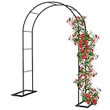 Xverycan Rosenbogen Torbogen, Gartenbogen aus Metall 188x230cm, Rosenbögen für Rosen und Kletterpflanzen, Pflanzen zur Unterstützung, Freistehend Rosengestell für Garten Dekoration