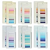 LYLIDIA 2400 Stück Haftstreifen Tabs Sticky Notes Selbstklebend Pastell Haftnotizen Klebezettel Haftmarker Beschriftbar Transparent Haftnotizen Index Tabs Set Klebemarkierungen für Seitenmarkierung