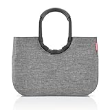 reisenthel loopshopper L twist silver - Stabile Shoppingtasche oder Handtasche mit praktischen Fächern aus recycelten PET-Flaschen