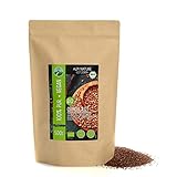 BIO Quinoa rot (500g), rote Quinoa Bio aus kontrolliert biologischem Anbau, glutenfrei, laktosefrei, laborgeprüft, vegan, 100% naturrein ohne Zusätze