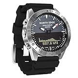 Flytise Herren Sport Digital Analog Uhr Taucheruhr Sta Business Armbanduhr Höhenmesser Kompass 200m Wasserdicht mit Silikond