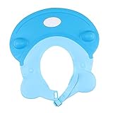 Voarge Baby Kinder Shampoo Kappe Baden Dusche Schutz, Einstellbar Shampooaugenschutz Shampoo Schutzschild Hippo Bade Spritzschutz Dusche Schützen Bademütze für Baby Kinder (Blau)