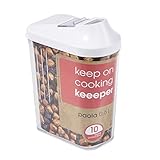 keeeper Schüttdose für Trockenvorräte, Stufenlos verstellbarer Dosierdeckel, BPA-freier Kunststoff, 500 ml, 8 x 4,5 x 15 cm, Paola, Weiß