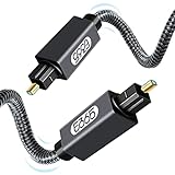 Optisches Kabel, Toslink kabel, Optical audio cable,Männlich 1,8 m / 3 m / 5 m Optisches Kabel-Digitalkabel, Geeignet für Soundbar,Samsung TV, Heimkino, PS3, PS4, Xbox, Optisches Kabel Silbergrau.