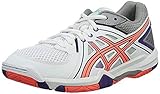 ASICS Damen Gel-Task W Volleyballschuhe, Weiß (White/Flash Coral/Parachute Purple), 39 EU