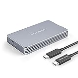 NVMe SSD Gehäuse für Thunderbolt 3/4 USB 3.2/3.1/3.0/2.0 Typ-C, 40Gbps Mobiles M.2 NVMe Gehäuse zu PCIe 2280 M-Key (B+M Key) SSD Aluminiumlegierung Externes Gehäuse, Bis zu 2700 MB/s